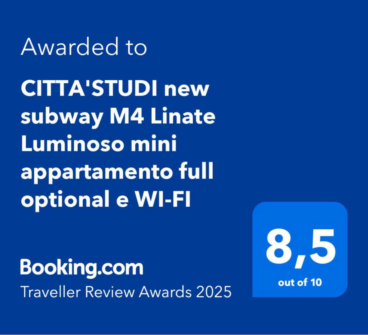 Citta Studi M4 Subway Linate, City Center 10 Min, Luminoso Appartamento Full Optional Wi-Fi Milan Exterior photo